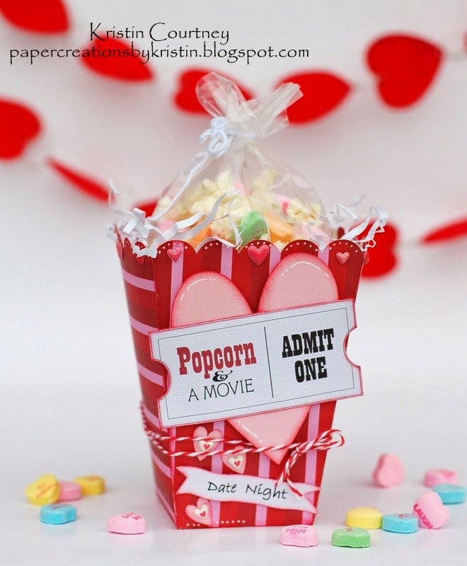 Paper Creations by Kristin Valentine Popcorn Box