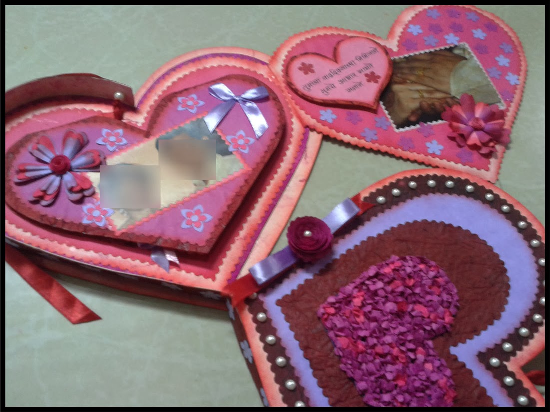 Lina's Handmade Cards Heart shaped box card