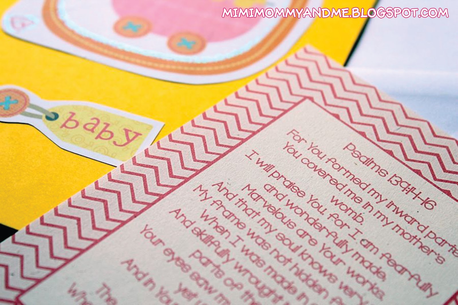 How To Make A Baby Card From A Gift Bag Mimi, Mommy and Me How To