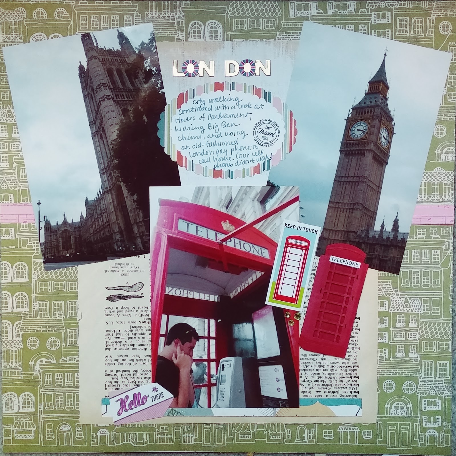 London Scrapbook Page