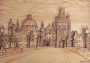 Pyrography picture - Prague 2
