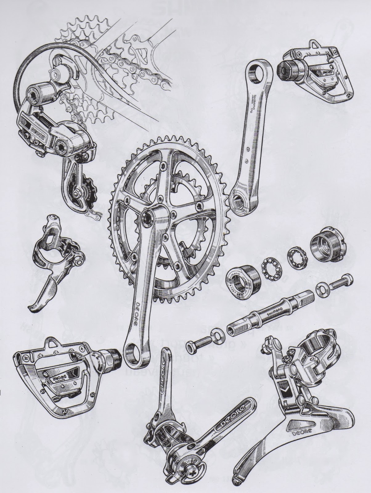 shimano touring crankset