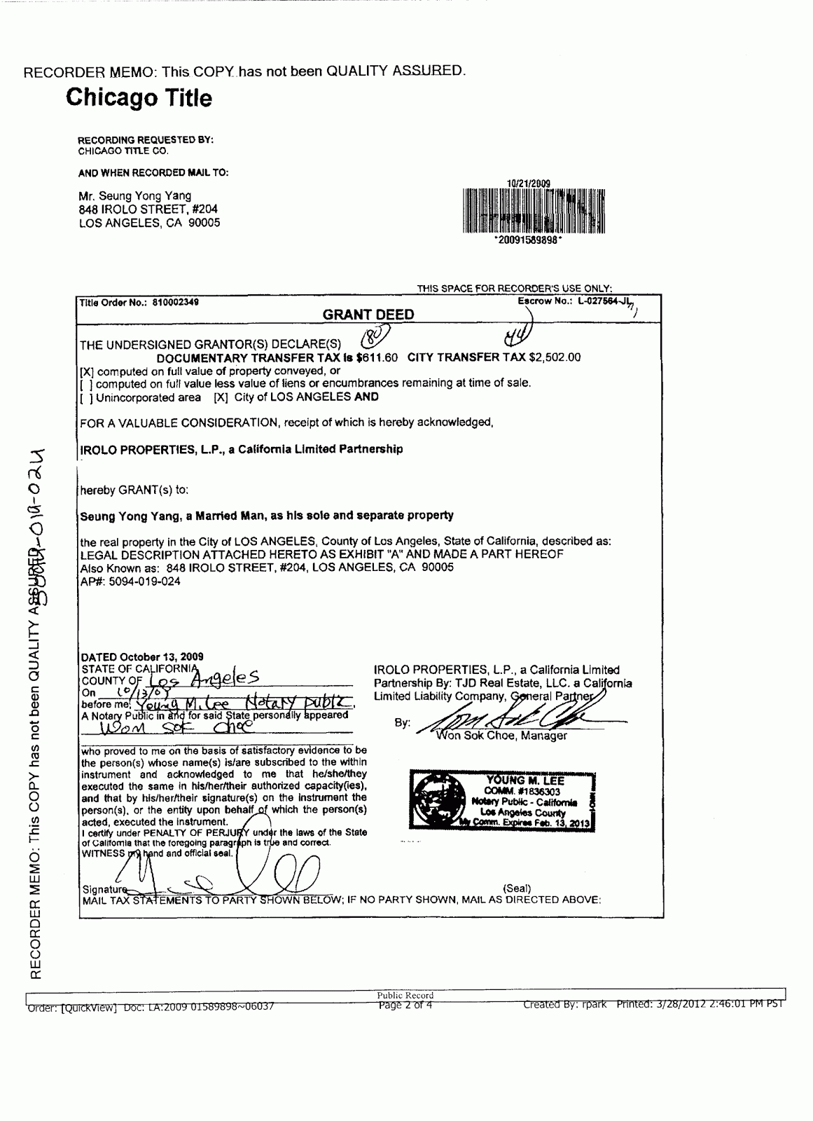 What Does A Property Deed Look Like In Illinois at Mary Lombardo blog