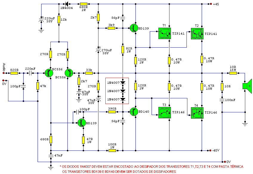 ESQUEMA AMPLIFICADOR MOSFET esquema amplificador mosfet: