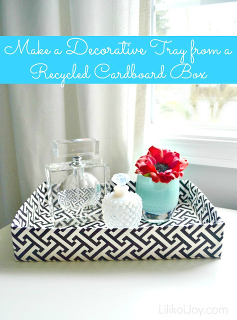 Make a Decorative Tray from a Recycled Cardboard Box