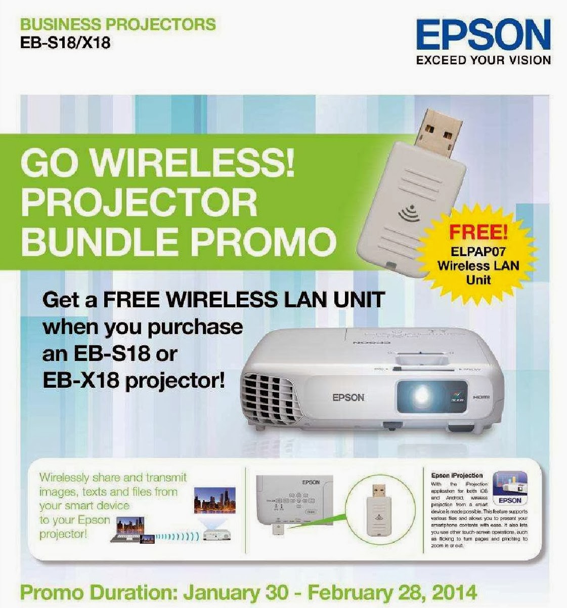 Epson Go Wireless! Projector Bundle Promo