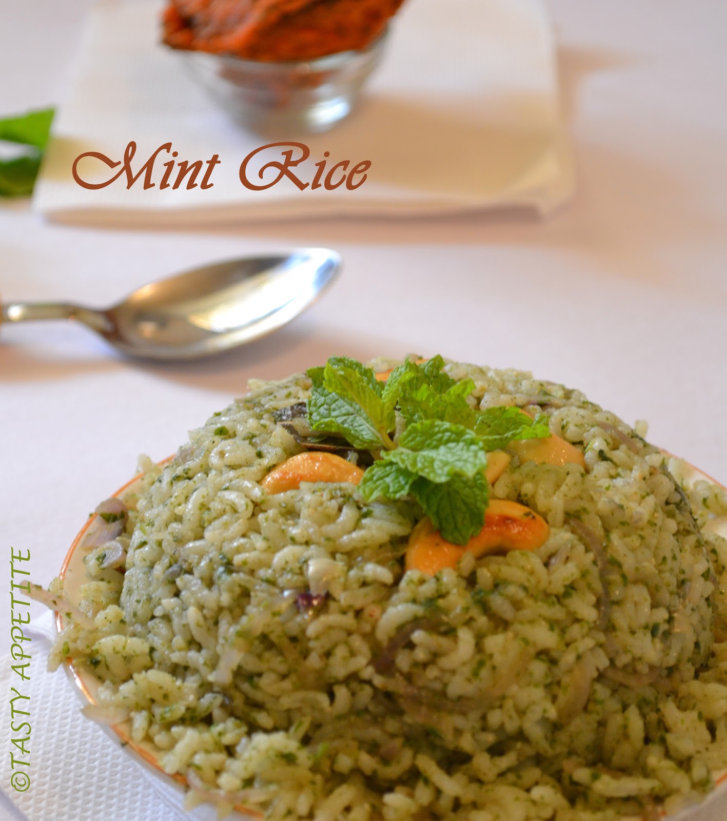 How to make Pudina Rice / Mint Rice / Pulav / Step by Step Recipe