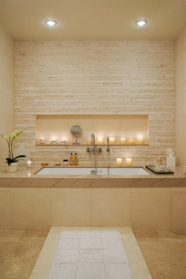 crunchylipstick 63 Sensational bathrooms with natural stone walls (via