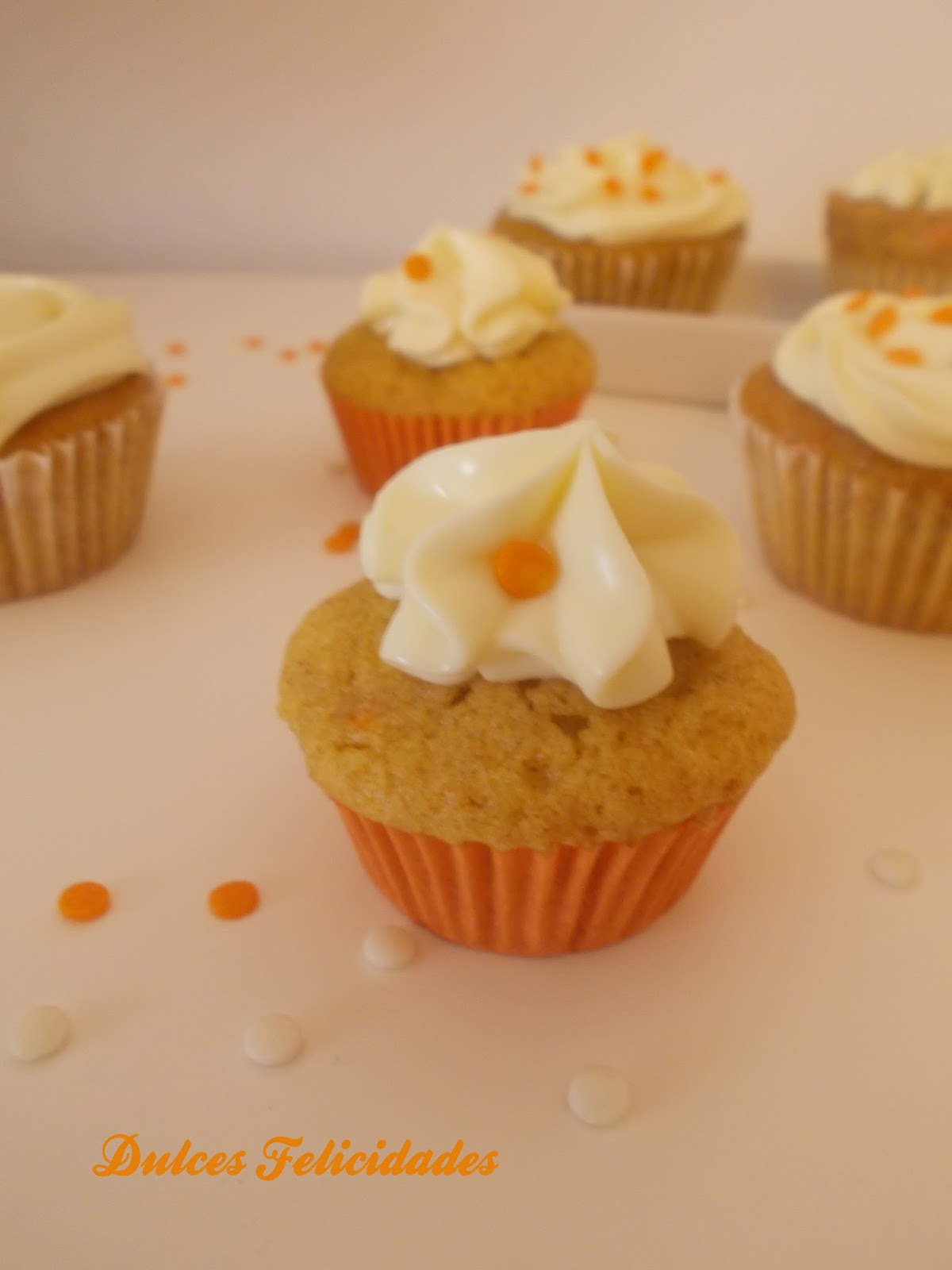 Dulces felicidades Cupcakes de Zanahoria con frosting de cheese cream