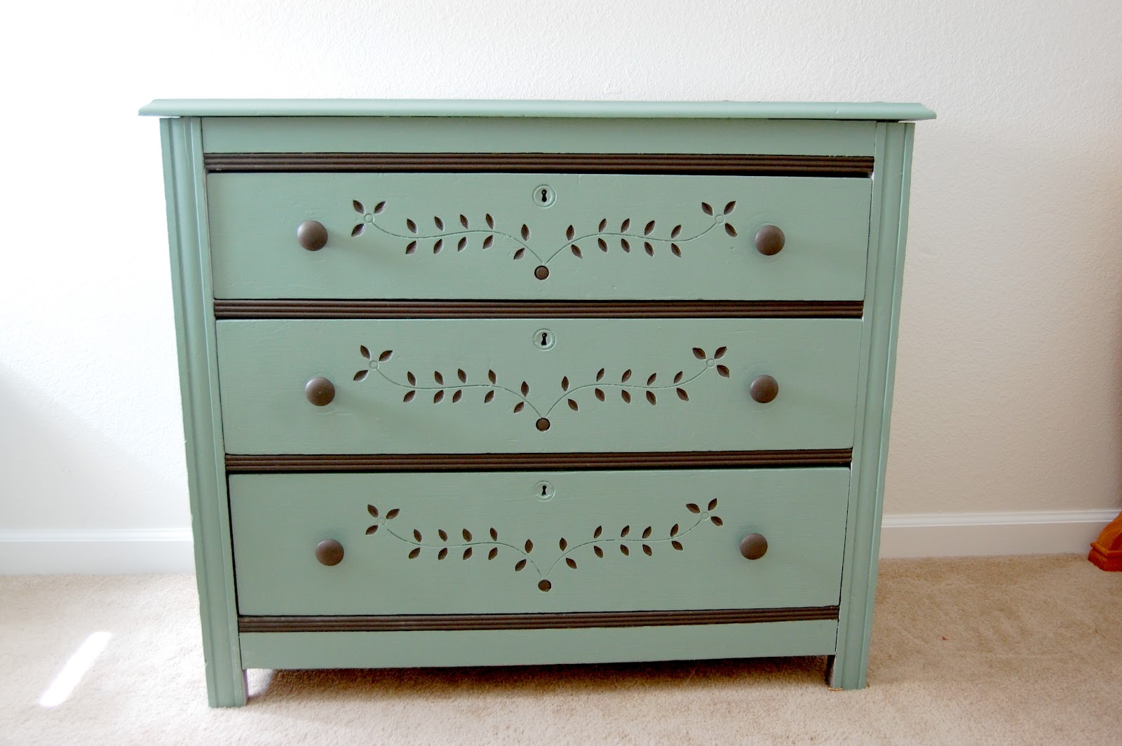 Decoupage Dresser Whistle and Ivy