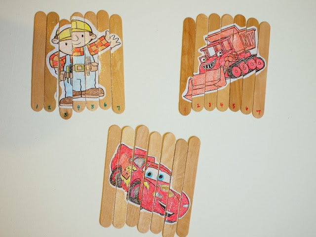 Pink Stripey Socks Popsicle Sticks