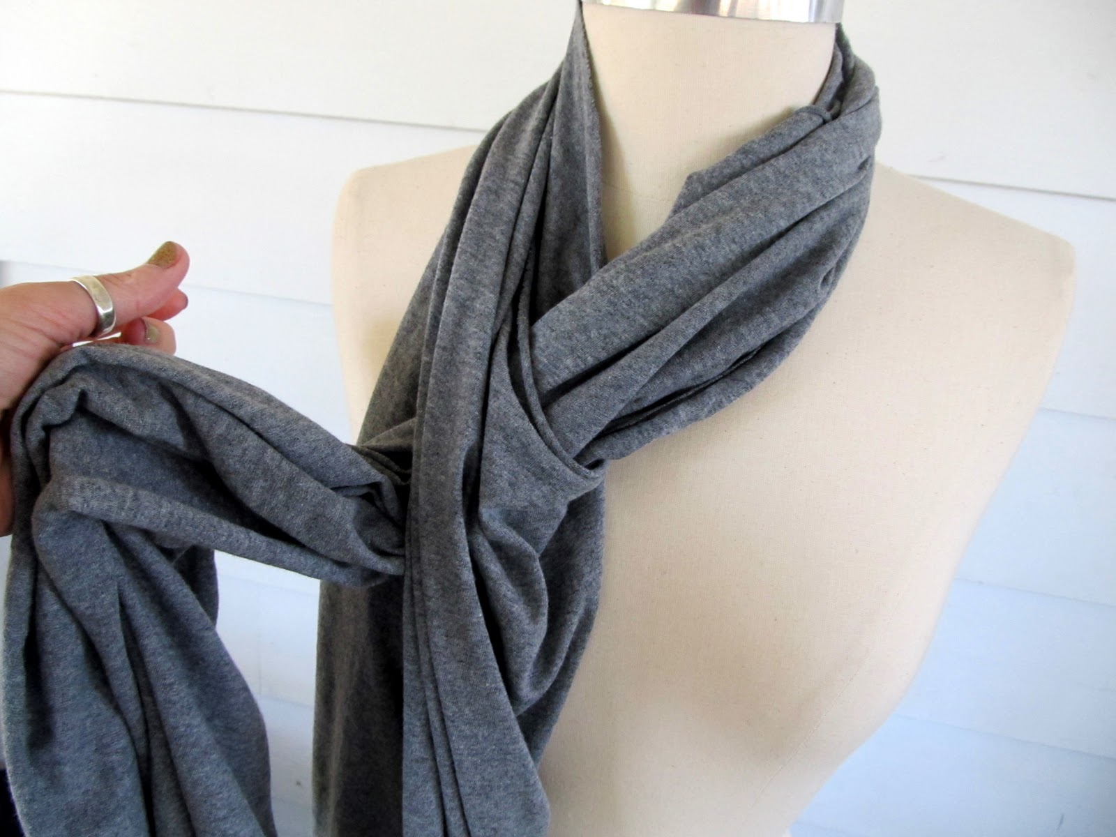 WobiSobi 5 Minute, No Sew, Grey Drapped Vest Revisited.