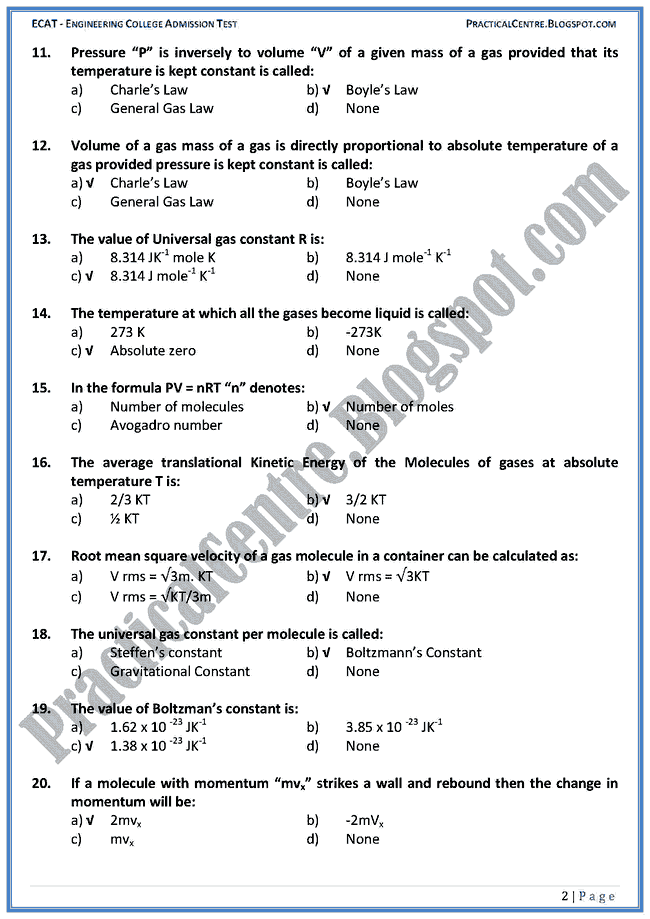 heat-ecat-preparation-mcqs-test-physics-engineering-admission-test