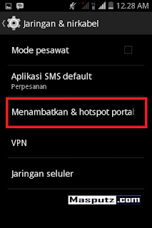 Hotspot Area dengan HP Android