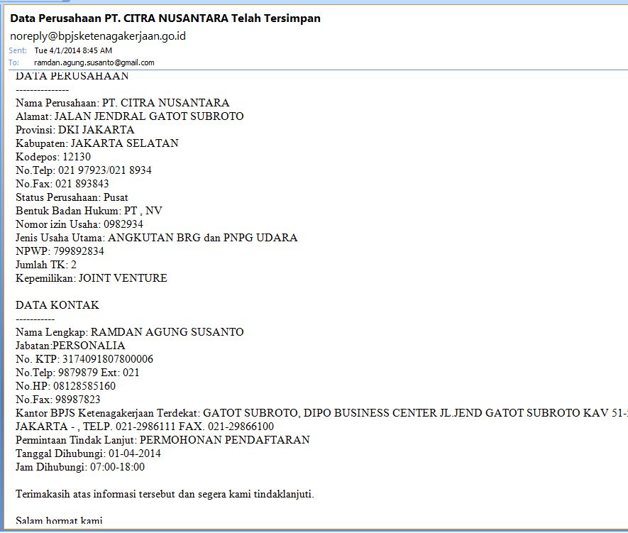 TUTORIAL CARA DAFTAR BPJS KETENAGAKERJAAN PERUSAHAAN ...