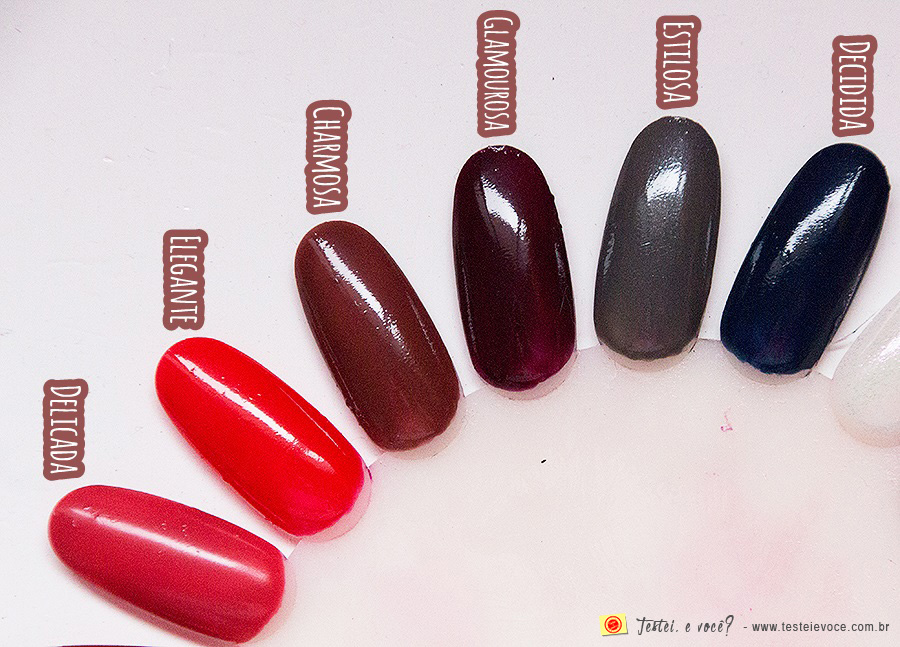 Swatches: Esmaltes Mulheres que Fascinam - Novo Toque