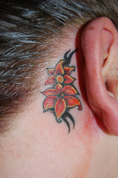feminine ear tattoos girls
