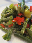 شلادة اللّوبية/Moroccan Cold Green Beans (String Beans) Salad or Moroccan Flag Salad/ Salade d'Haric