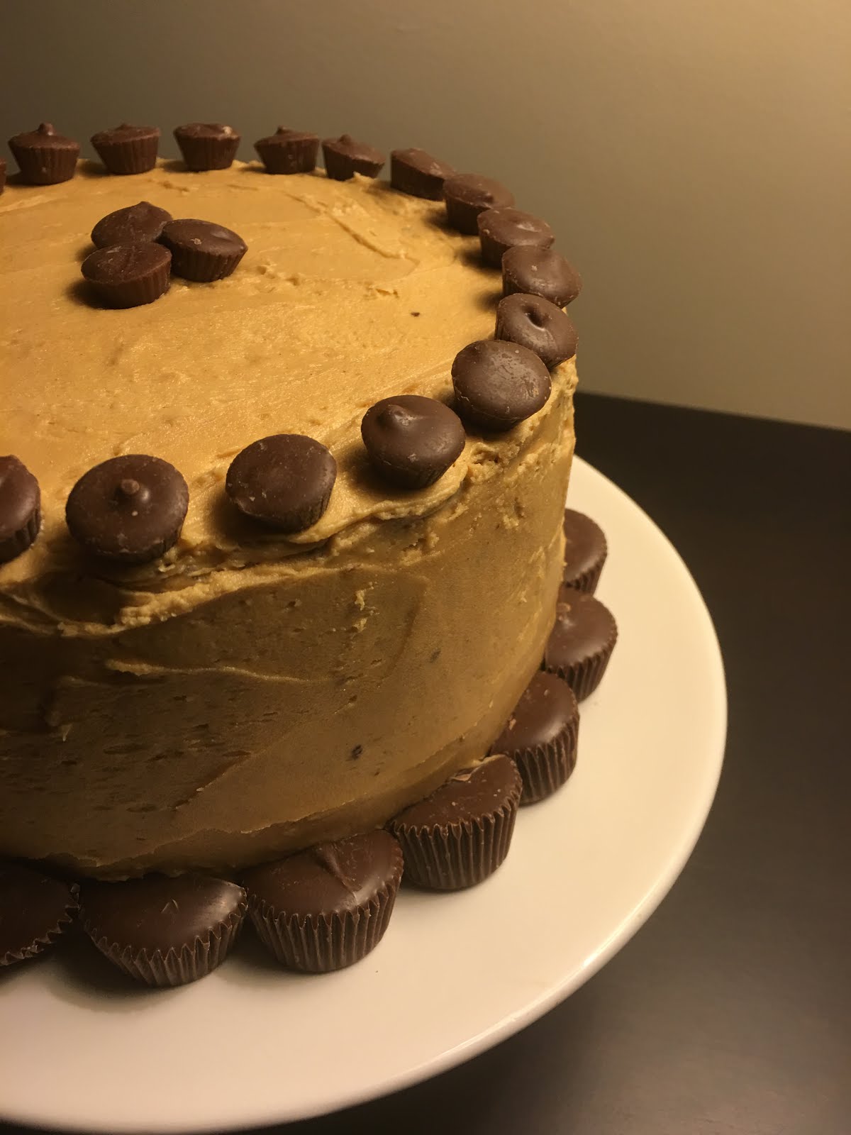 Chocolate Cake with Peanut Butter Frosting