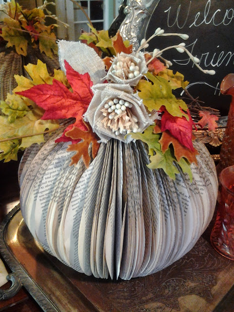 fall Paperback Book Pumpkin