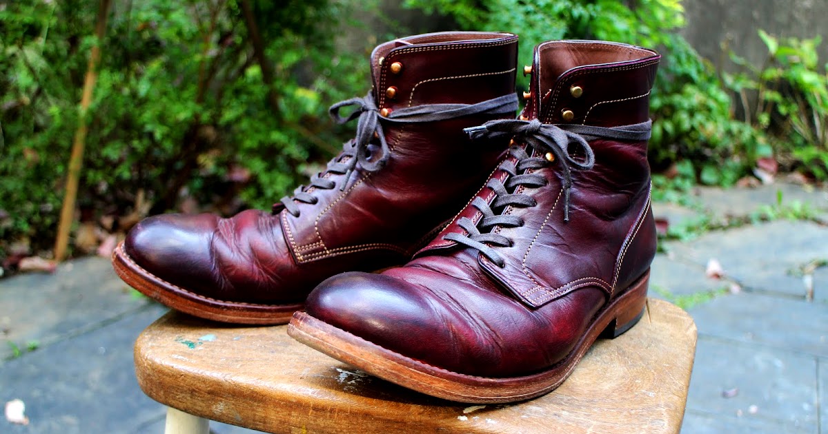 MOTOBLOG: MOTO 新作レースアップブーツ バーガンディ エイジング