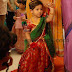 Baby in Red and Green Half Sari