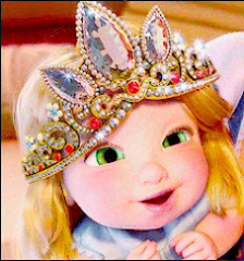 Honey's Book Blog: A Cute Animated Picture of Baby Rapunzel!