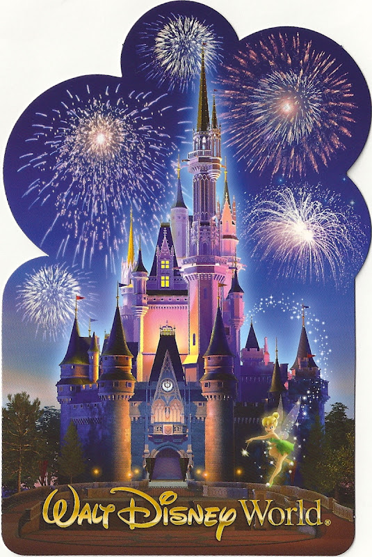My Favorite Disney Postcards Shaped Cinderella's Castle Postcard with