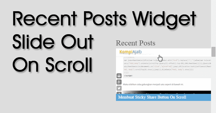 Sticky Recent Post Slide Out On Scroll Sticky Recent Post Slide Out