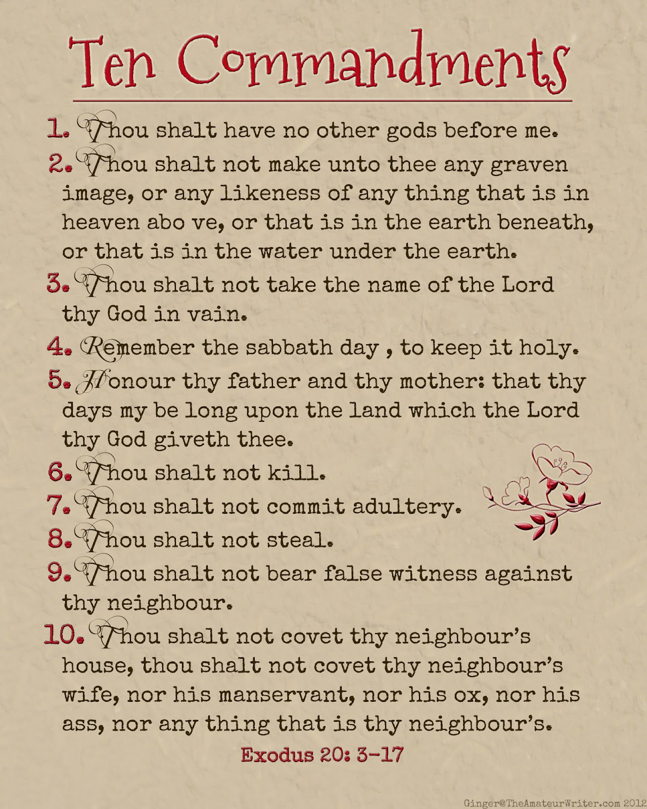 Ten Commandments Printable Images Frompo