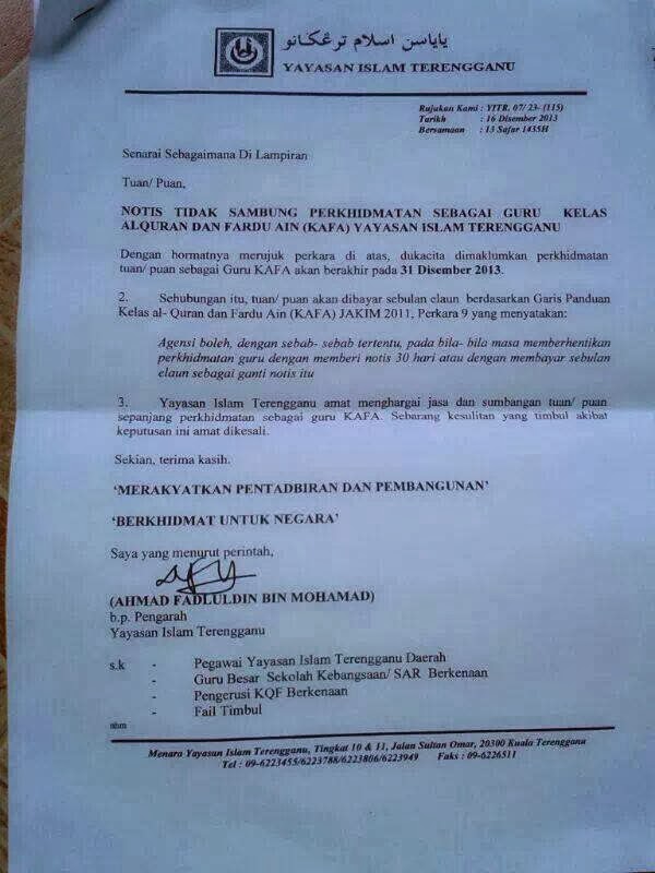 Gerakan Anak Terengganu Insaf Ganti Pemutihan Guru Kafa Dendam Politik