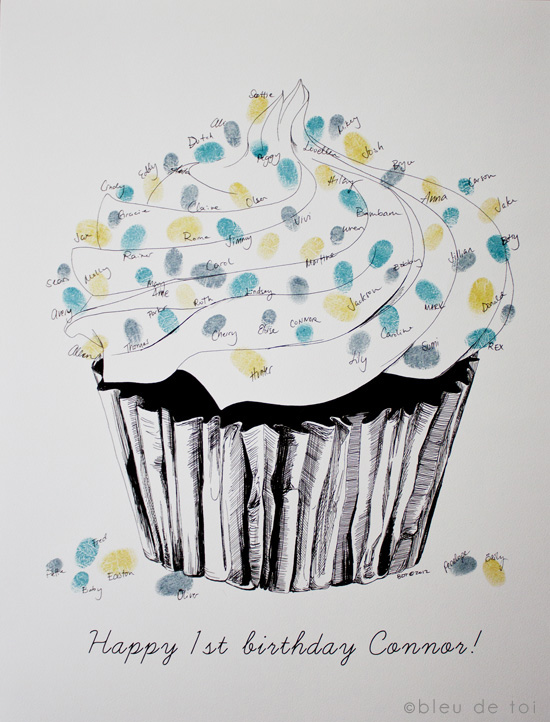 BLEU de TOI Now introducing our new guest book fingerprint sprinkles