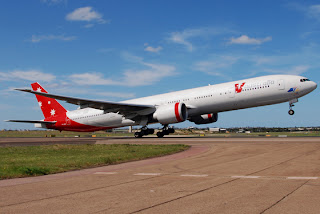 a large airplane on a runway