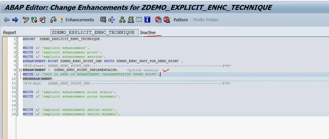 Sap Activate Enhancement Point