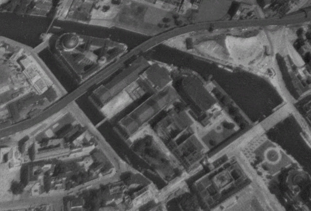 Baustelle Museumsinsel, Pergamon-Museum, Google Earth Bildaufnahmen, 10178 Berlin, 1943 - 2012