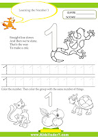 Preschool Worksheet Printables: Tracing: Numbers 1 to 10