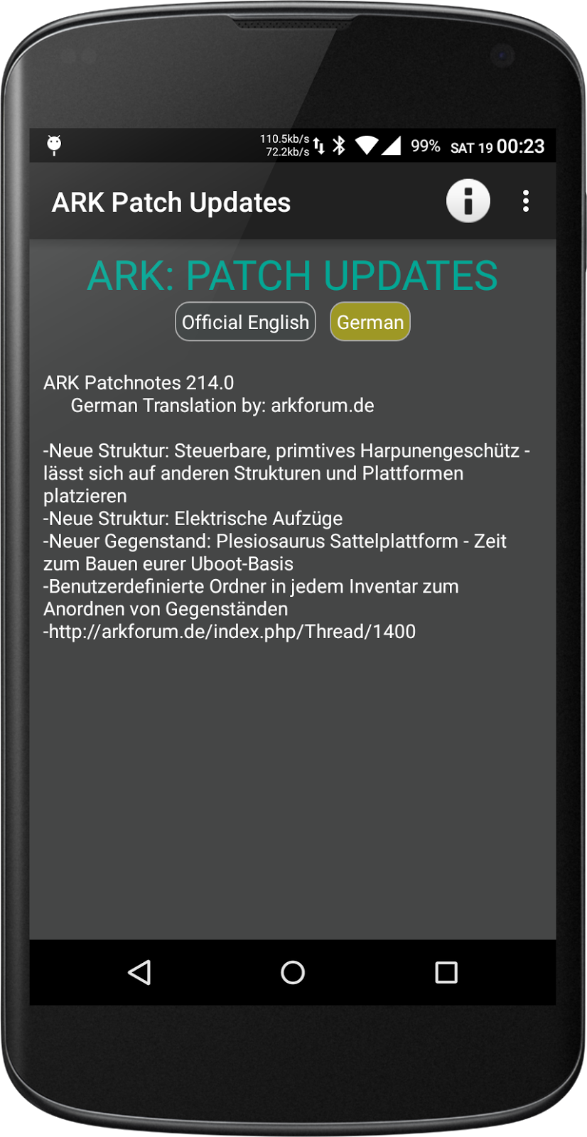 Neoadn Android Apps Ark Patch Notes