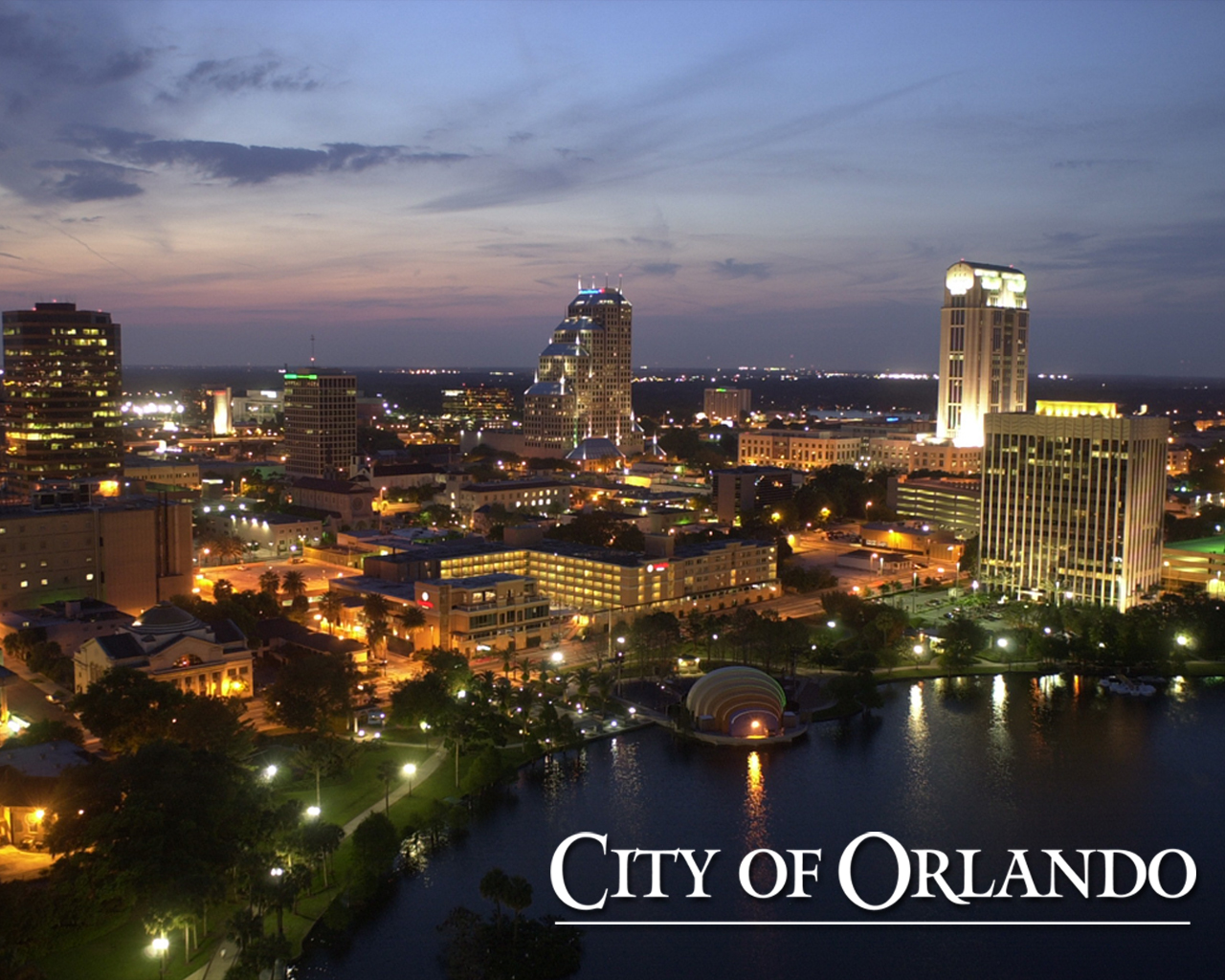 orlando night skyline