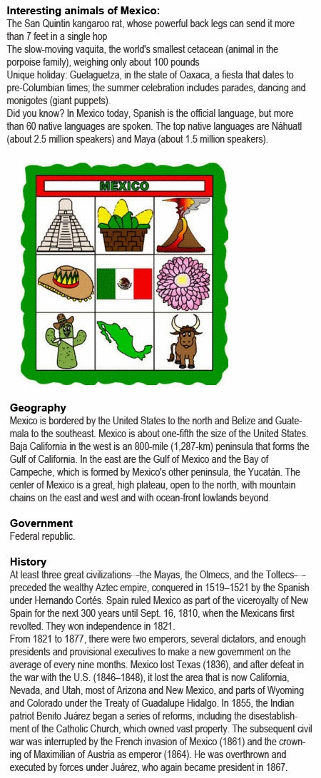Information about Mexico for kids