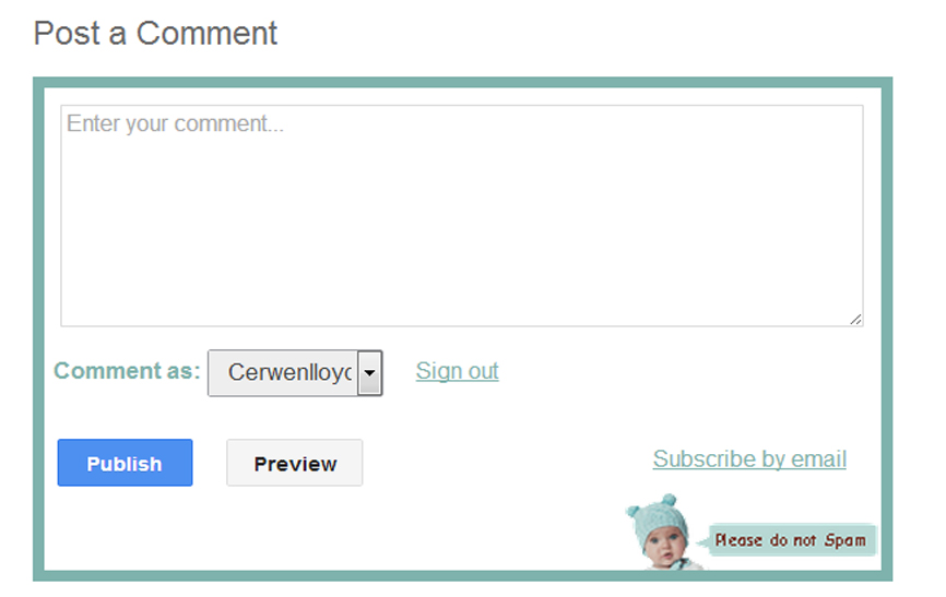 comment box