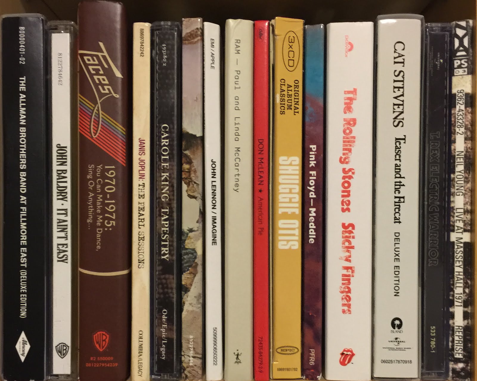 1971 ALBUMS - CD SPINES- REMASTERS