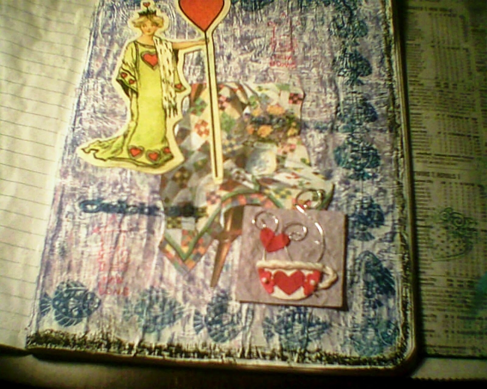 lorraine's resources and rewards Art Journalingusing oil pastels with