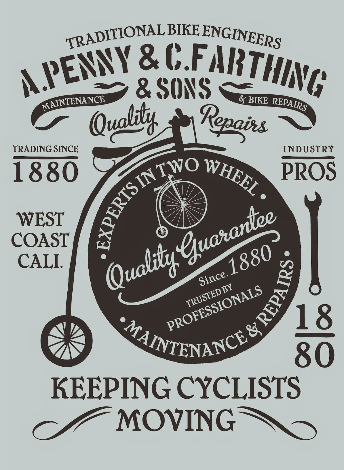 emily kiddy vintage penny farthing print