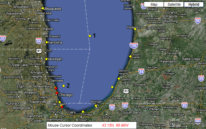 Michigan And Chicago Map The Original Weather Blog: Winds Cranking Up Across Lake Michigan / Chicago  Area...