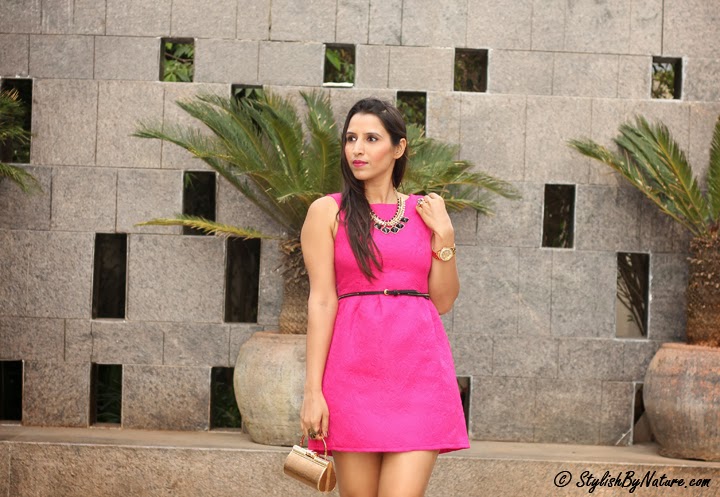 hot pink party dress