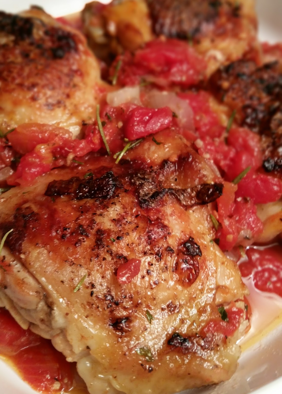 A Bite to Eat Braised Chicken with Tomatoes