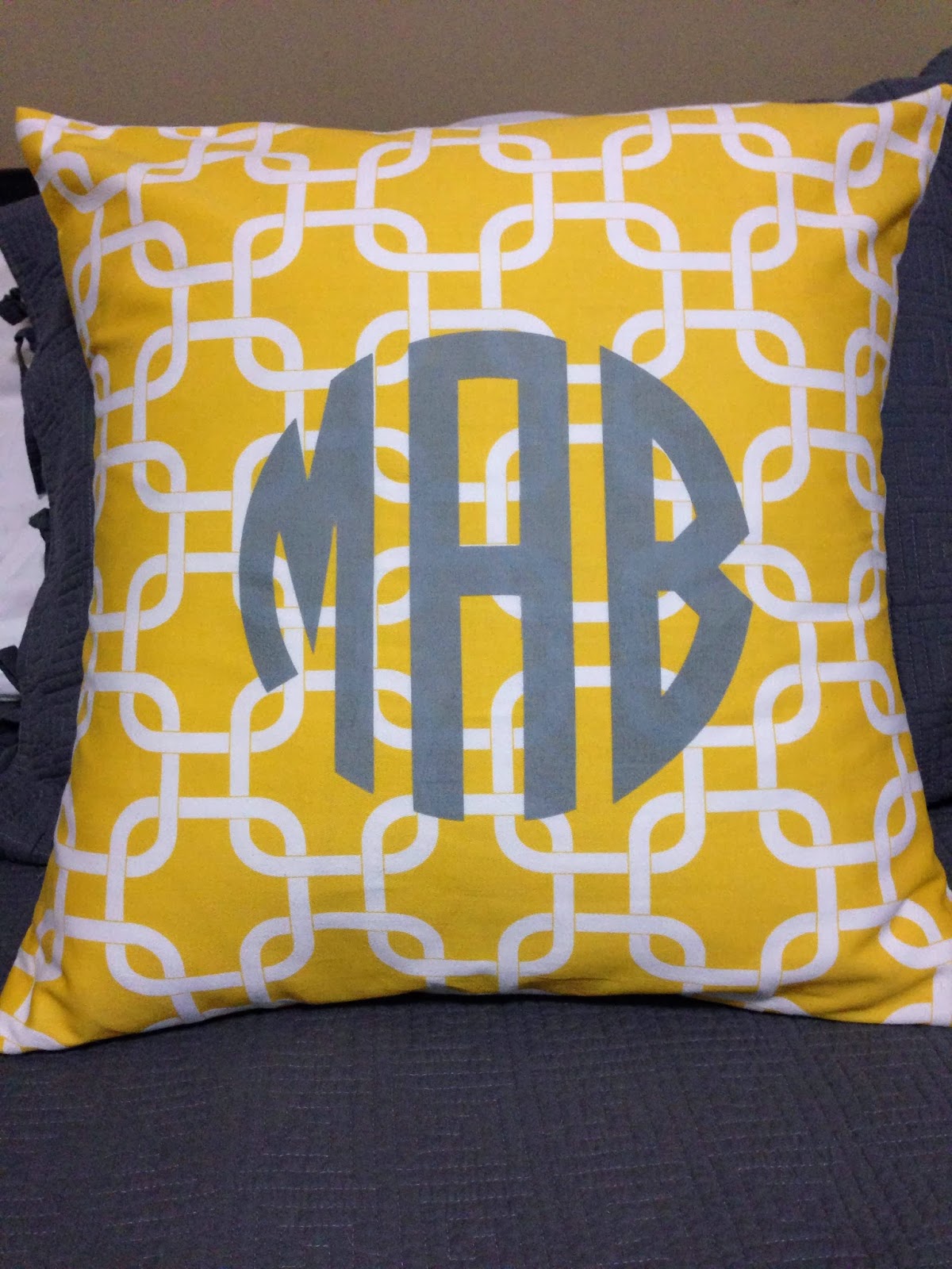No Sew Monogram Pillow Update Arnold Adventures
