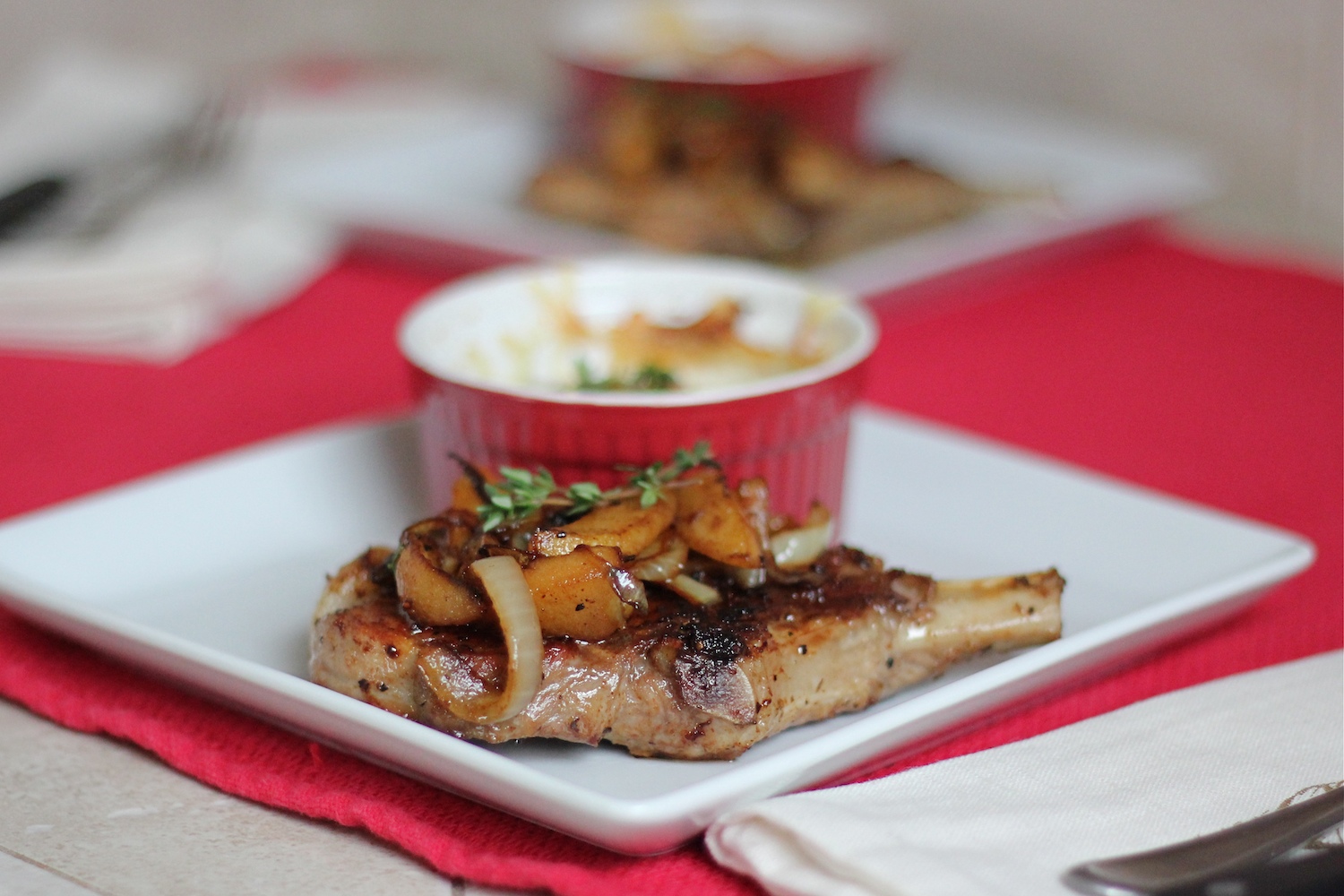 The Lucky Penny Blog Valentine's Dinner for Two Brown Butter Pork