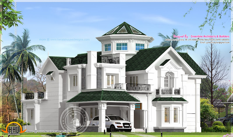 Colonial style house in Kerala title=