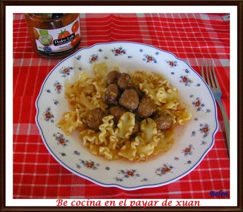 Pasta Con Albondigillas Y Tomate Frito Pedro Luis
